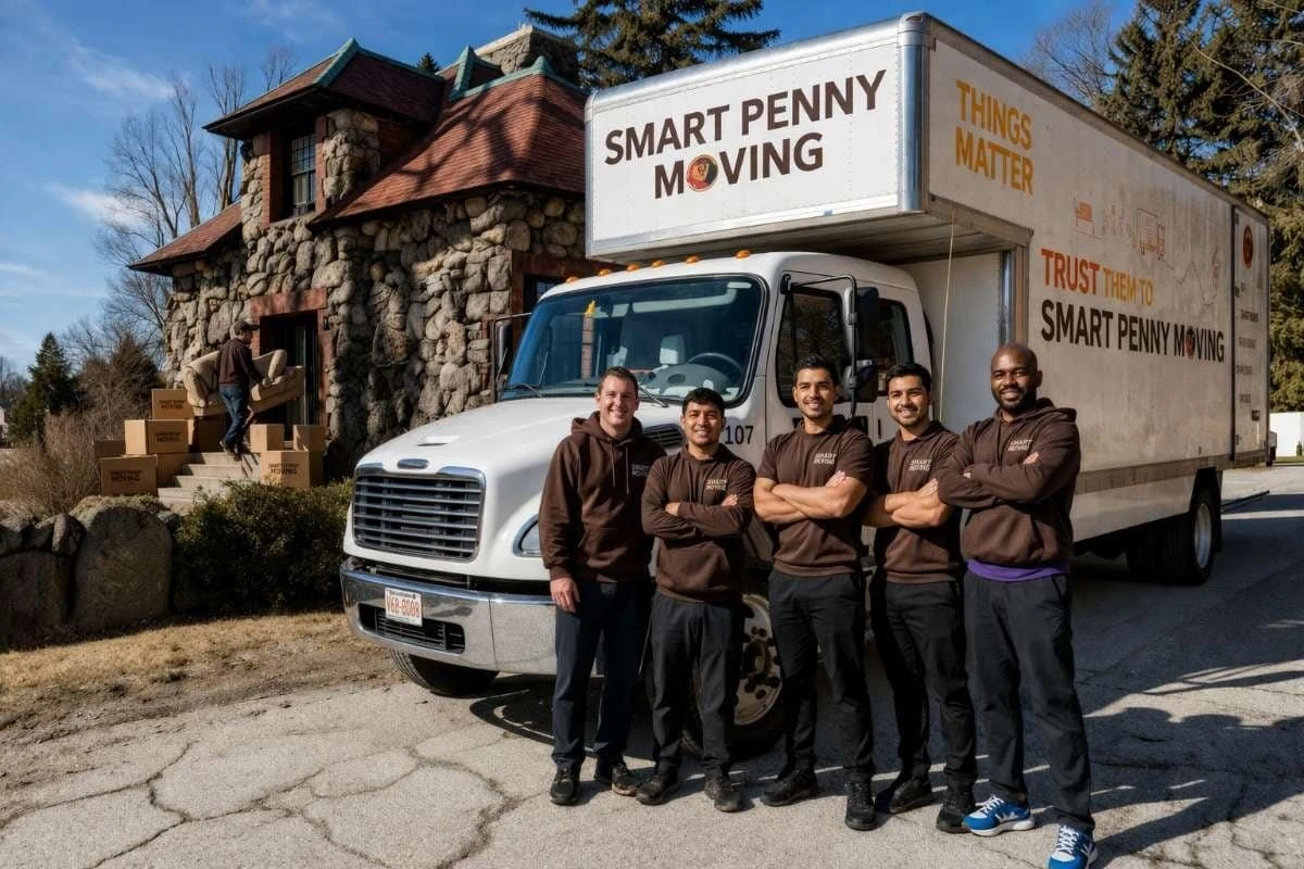 Smart Penny Moving crew on a Somerville move
