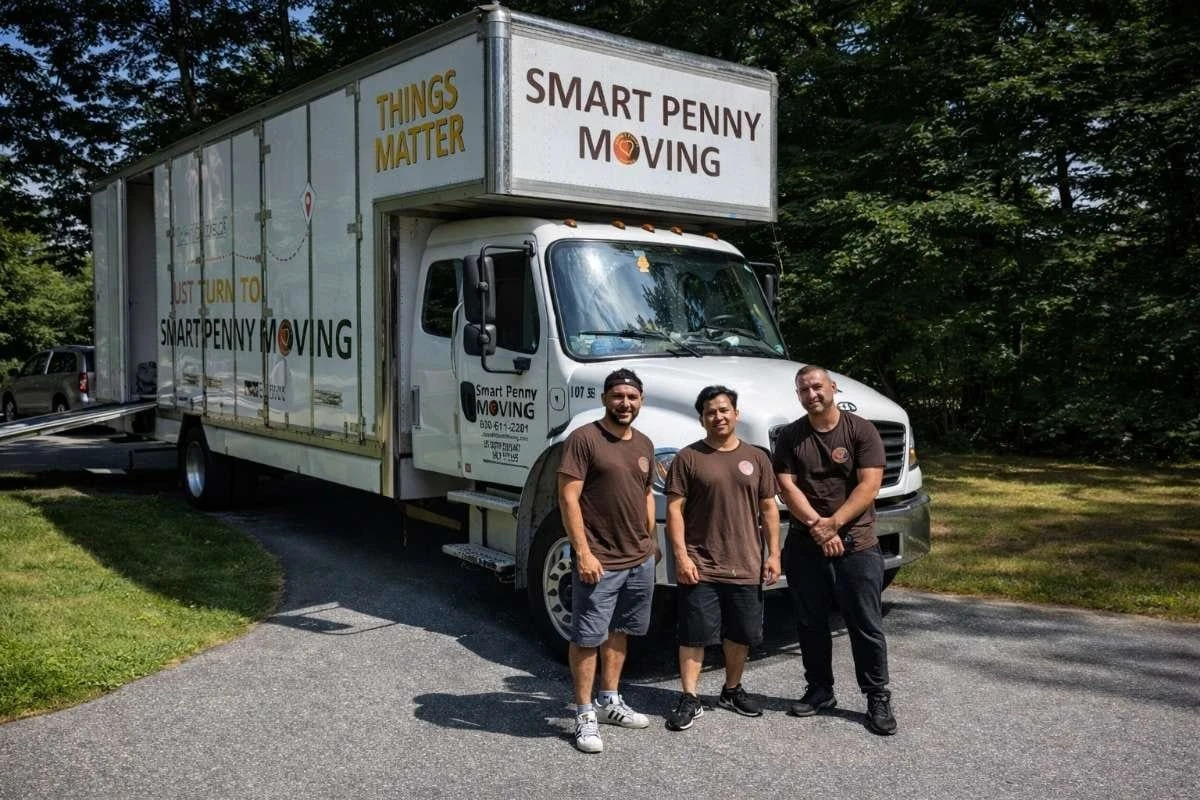 Smart Penny Moving truck on a long-distance route