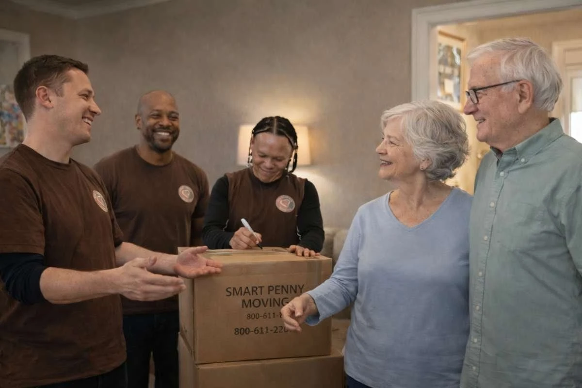 Smart Penny Moving crew assisting a senior relocation