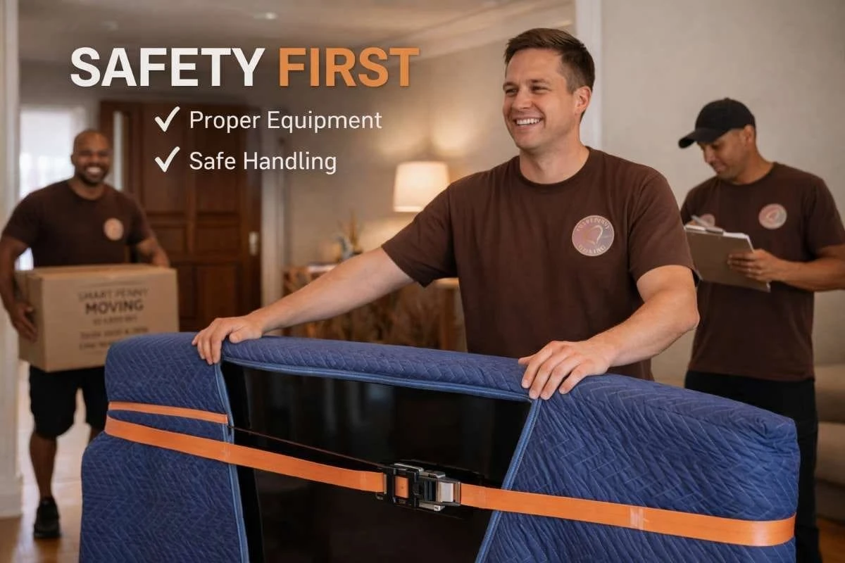 Smart Penny Moving commercial crew in Cambridge