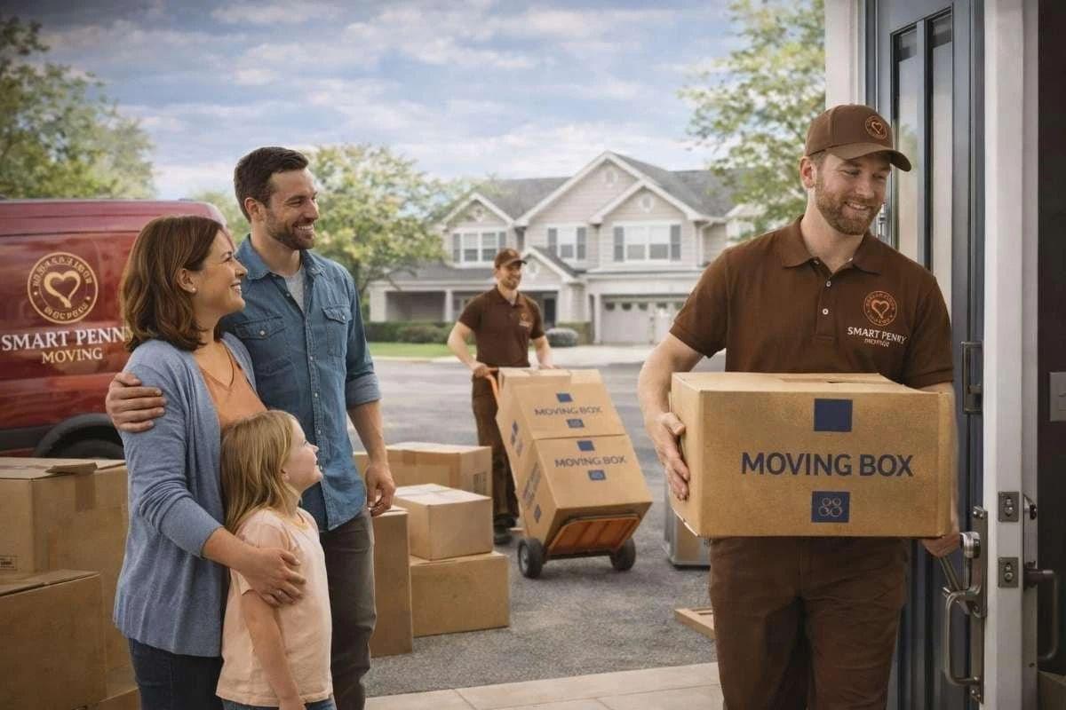 Smart Penny Moving crew on moving day