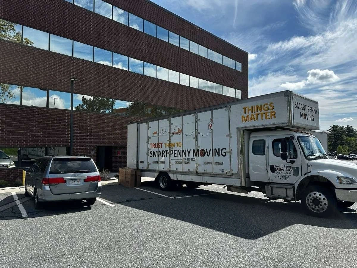 Smart Penny Moving crew on a commercial office move
